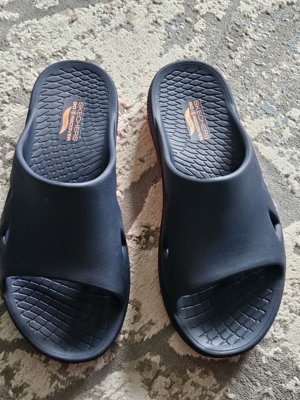 Skechers Men’s Black Slide Sandals - Go Recover Arch
